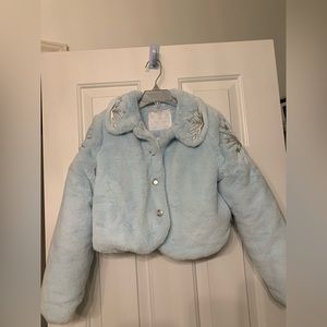 NWT Disney Frozen faux fur girls coat